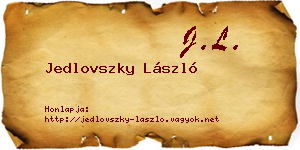 Jedlovszky László névjegykártya