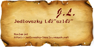 Jedlovszky László névjegykártya